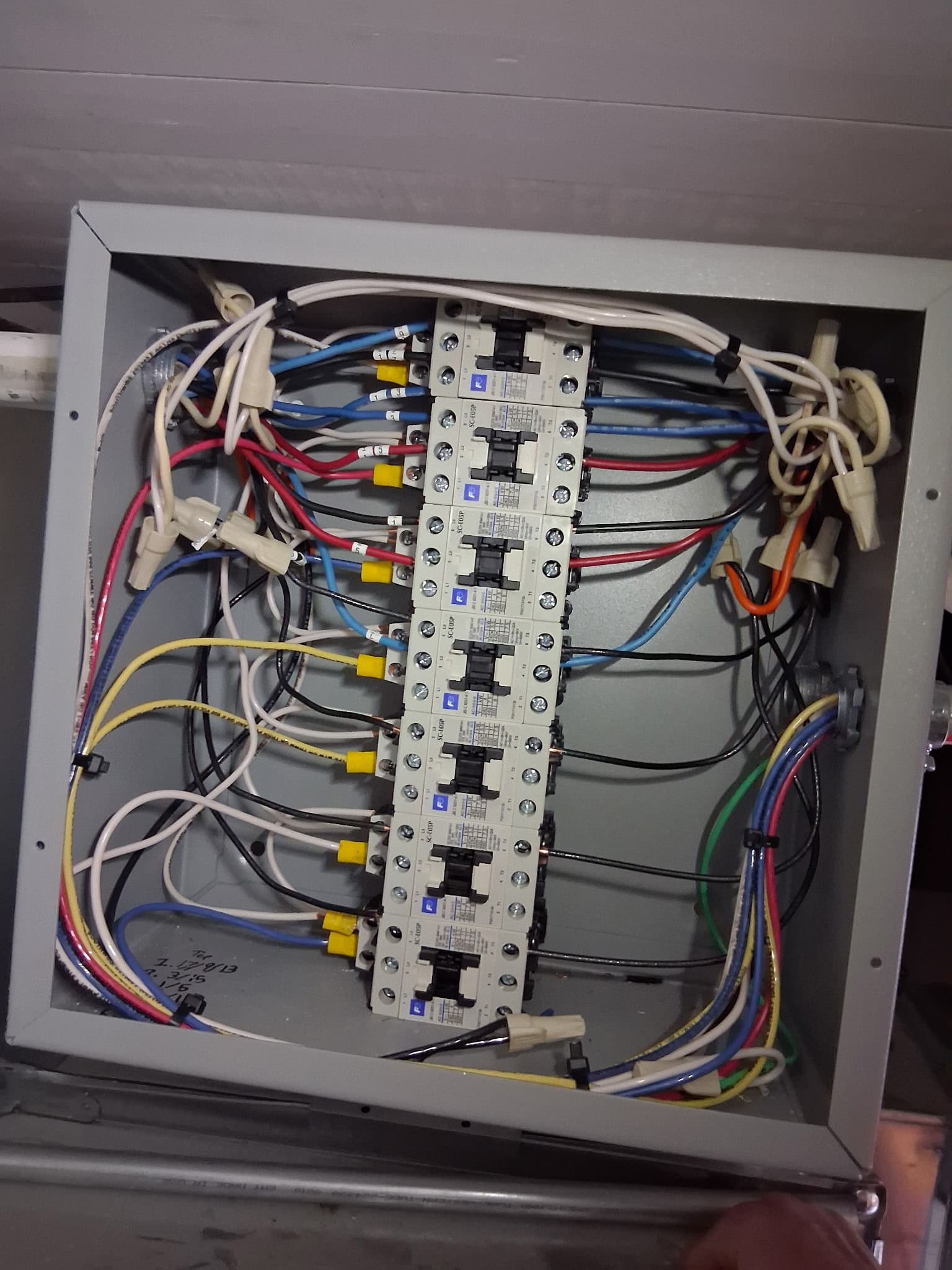 Commercial electrical panel wired and installed by Primeline Electrical